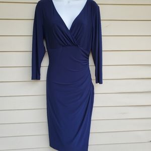 Chaps Elegant Navy Blue Dress